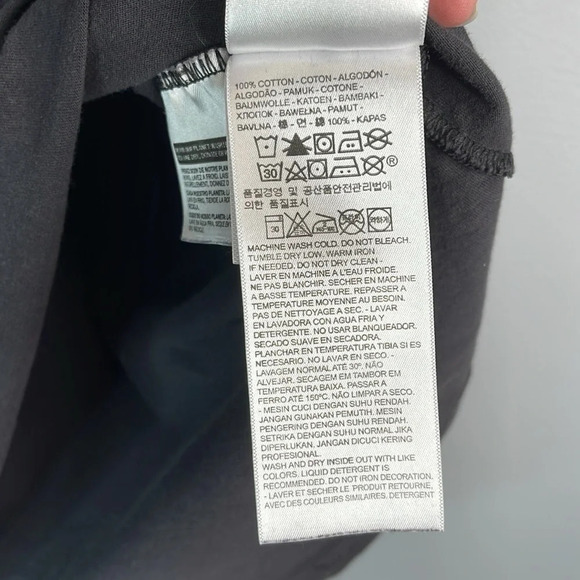 LEVIS Black Red Tab Graphic Logo Crewneck Short Sleeve T-Shirt Girl Fit Size L - Picture 8 of 11